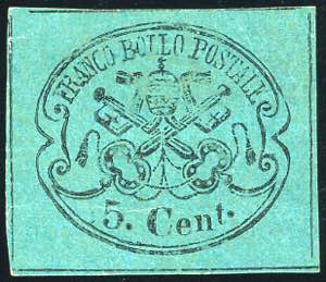 1867 - 5 cent. arancio verdastro (16), ... 