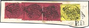 1868 - 20 cent. rosso bruno scuro, coppia e ... 