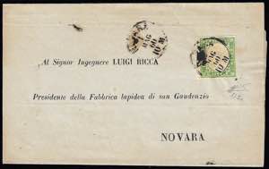 1860 - 5 cent. verde giallo (13Ba), ... 