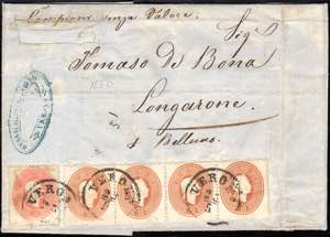 1863 - 5 soldi rosso, 10 soldi bruno ... 