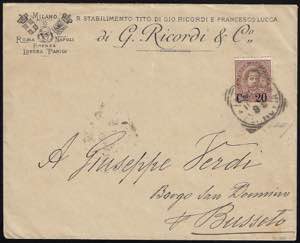 1890 - 20 cent. su 30 cent. Umberto I (57), ... 