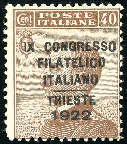 1922 - 40 cent. Congresso Filatelico (126), ... 
