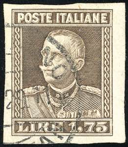 1927 - 1,75 lire Parmeggiani, non dentellato ... 
