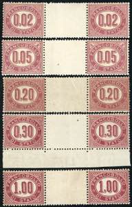 1875 - 0,02 cent., 0,05 cent., 0,20 cent., ... 