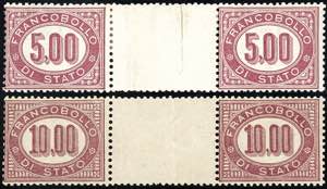 1875 - 5,00 e 10,00 lire francobolli di ... 