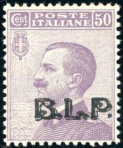 1923 - 50 cent., soprastampa BLP del III ... 
