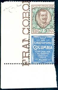 1924 - 1 lira Columbia (19), angolo di ... 
