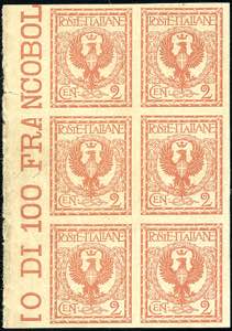 1901 - 2 cent. Floreale (69), blocco di sei ... 
