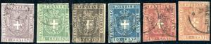 1860 - Lemissione senza il 3 lire (17/22), ... 