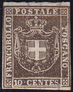 1860 - 10 cent. bruno scuro (19b), coppia, ... 