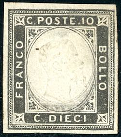1861 - 10 cent., non emesso, prova di stampa ... 