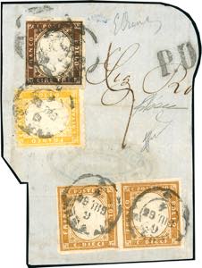 1863 - 3 lire rame scuro, 10 cent. bistro ... 