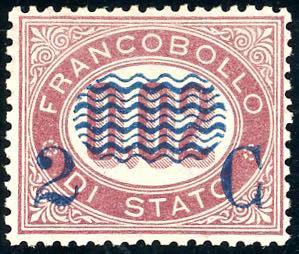 1878 - 2 cent. su 0,02 lire Servizio ... 