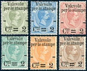 1890 - Soprastampati Valevole per le ... 