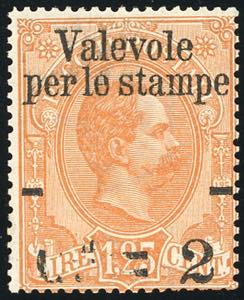 1890 - 2 cent. su 1,25 lire Valevole per le ... 