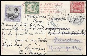 1909 - 10 cent. Leoni (82), su cartolina da ... 