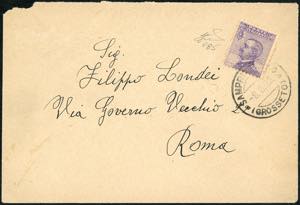 1925 - 50 cent. Michetti, falso per posta, ... 