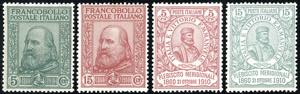 1910 - Garibaldi (87/90), ben centrati, ... 