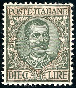 1910 - 10 lire Floreale (91), ottima ... 