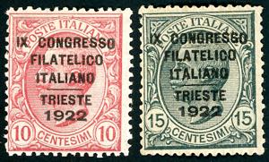 1922 - 10 cent. e 15 cent. soprastampati ... 
