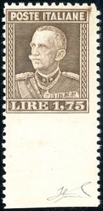 1927 - 1,75 lire Parmeggiani, dent. 11, non ... 