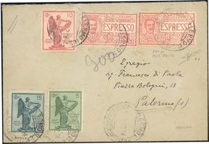 1922 - 25 cent., falso per posta di Milano, ... 