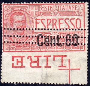 1922 - 60 cent. su 50 cent., tripla ... 