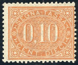 1869 - 10 cent. (2), discreta centratura per ... 