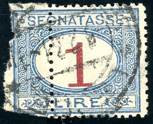 1890 - 1 lira azzurro e carminio, ... 