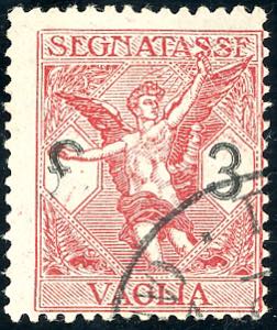 1924 - 3 lire  rosso (6), soprastampa della ... 