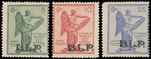 1922 - 5, 10 e 25 cent. Vittoria, ... 