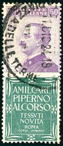 1924 - 50 cent. Piperno (13), usato, ... 
