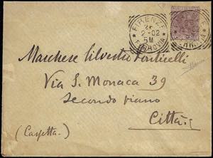 1902 - 5 cent. lilla, Umberto I Marca da ... 