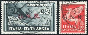 1944 - 10 lire Imperiale e 2 lire ardesia ... 