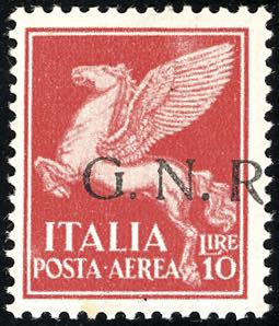 1944 - 10 lire soprastampa G.N.R. di Verona ... 