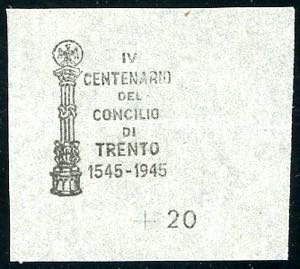 1945 - IV centenario del Concilio di Trento, ... 