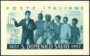 1957 - S.Domenico Savio (822), bozzetto a ... 