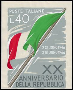 1966 - 40 lire Ventennale della Repubblica ... 