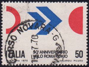 1970 - 50 lire Roma-Tokio, senza la stampa ... 