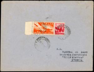 1946 - 3,20 lire Democratica posta aerea e ... 