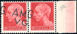 1945 - 20 cent. Imperiale (4), coppia ... 