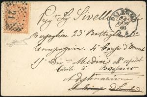 1866 - 10 cent. De La Rue, tiratura di ... 