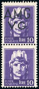 1945 - 10 lire Imperiale, coppia verticale ... 