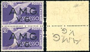 ESPRESSI 1946 - 30 lire, soprastampa ... 