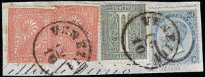 1866 - 1 cent., 2 cent., due esemplari, De ... 