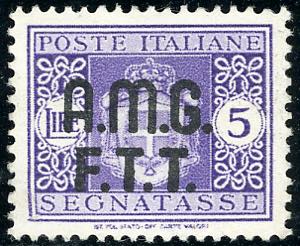 SEGNATASSE 1947 - 5 lire, senza filigrana ... 