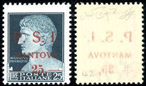 MANTOVA 1945 - 25 + 25 lire Imperiale, ... 