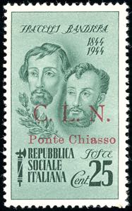 PONTE CHIASSO 1945 - 25 cent. Fratelli ... 