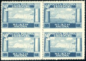 1946 - 55 g. azzurro Vittorie polacche, ... 