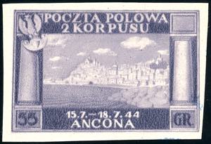 1946 - 55 g. violetto Vittorie polacche, ... 